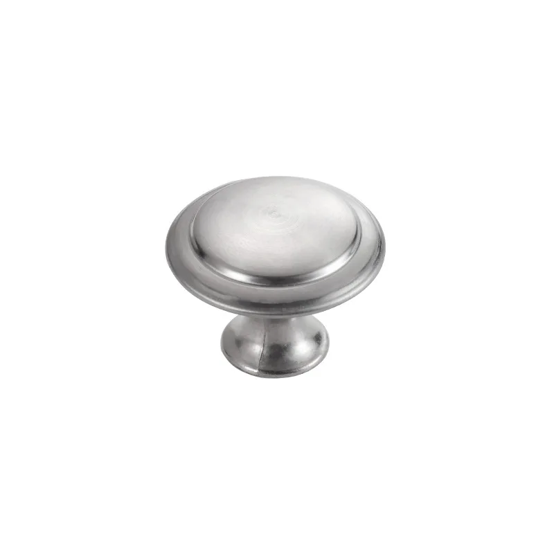 Stainless steel matte round drawer handle cabinet single-hole handle modern minimalist wardrobe handle