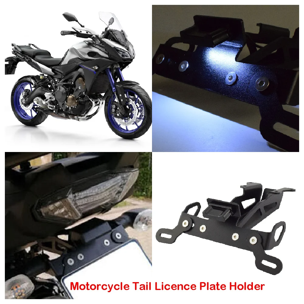 

For Yamaha MT 09 GT MT-09 Tracer 900 ABS FJ09 2016-2020 Motorcycle Rear License Plate Holder With LED Lights Replacement Bracket