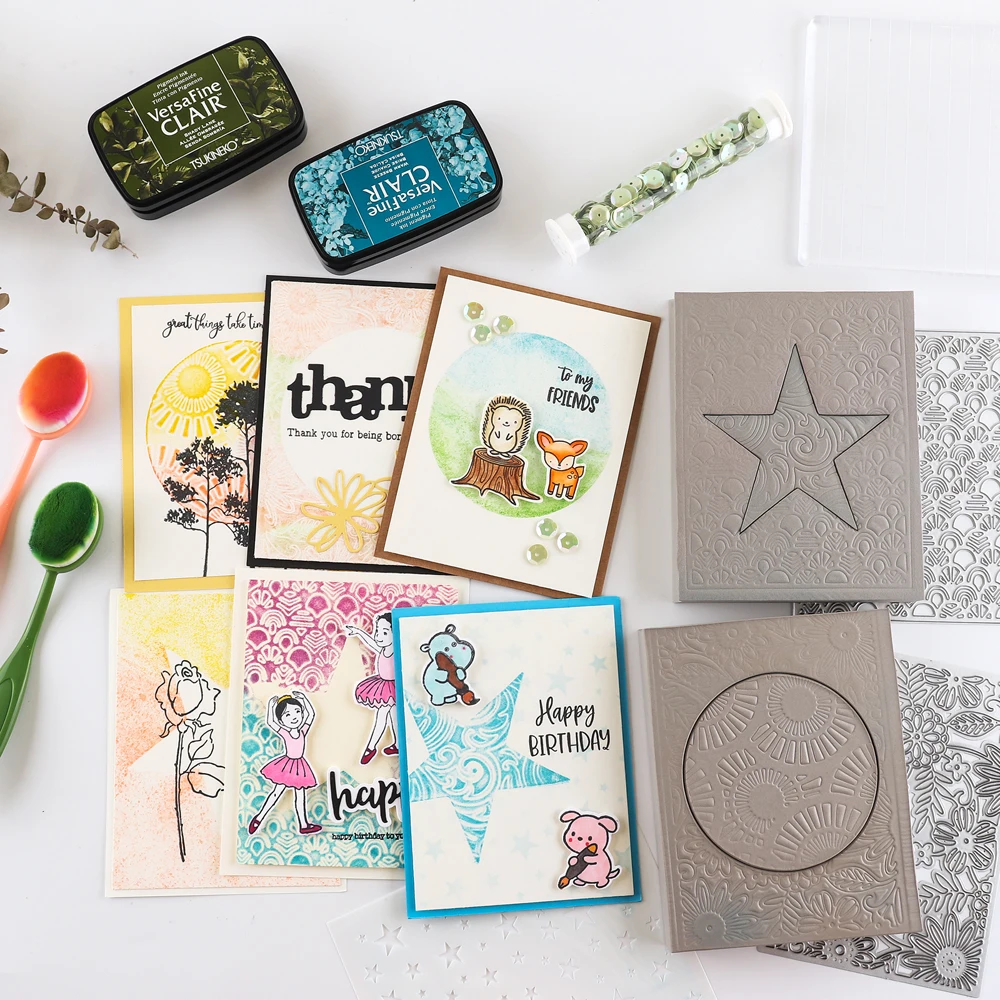 Wholesale Star Circle Cut Stamping Foam To Create Reverse Stamped Background Blending Foam Bolcks for Scrapbooking Paper Crafts