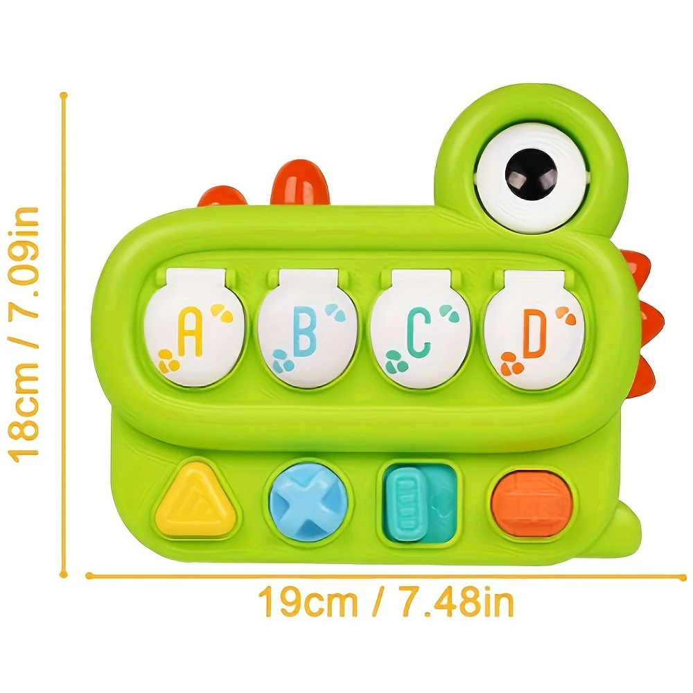 Green Dinosaur Peekaboo Puzzle Box - Interactive Educational Toy , for Toddlers & Youngsters - Halloween & Christmas Gift