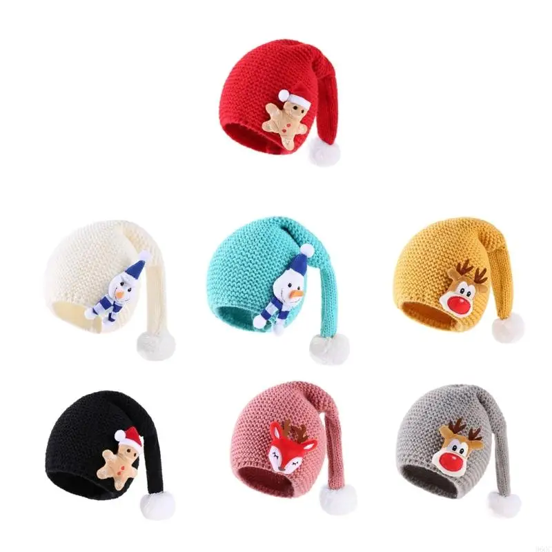 

96GC Christmas Costume Hat Winter Kids Beanie Soft Warm Bonnet Festive Decorations for Parties and Celebrations