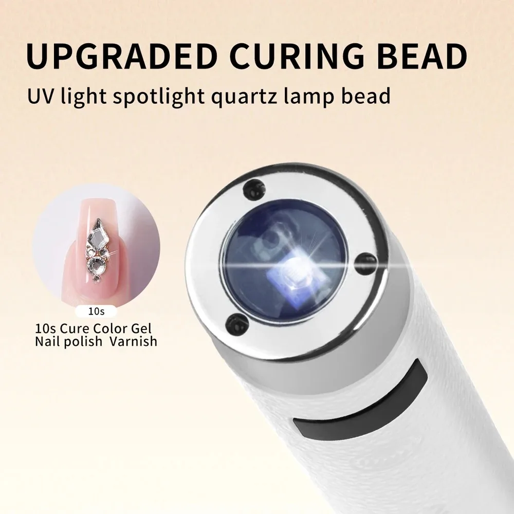 Mini lampe sèche-ongles UV LED, capteur Ai, Rechargeable, sans fil, pour bureau et séchage portatif, outils de Salon de manucure