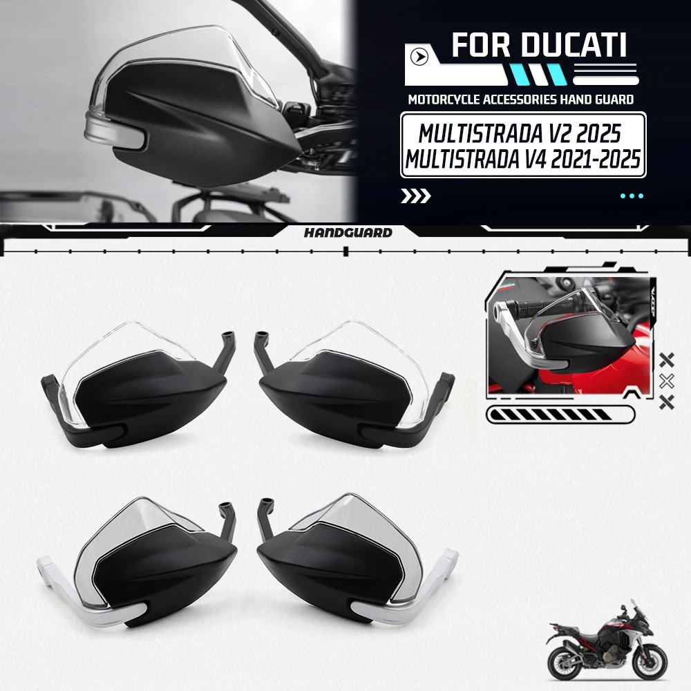 For Ducati Multistrada V4 V4S V2 V2S 2021-2025 Motorcycle Accessories Hand Guards Handle Protector Handguard Handlebar Aluminum