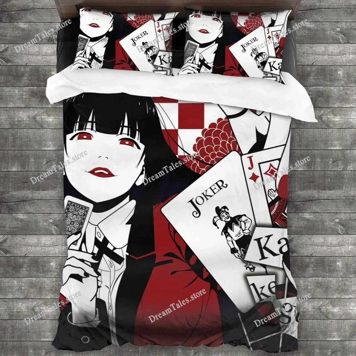 

Kakegurui Yumeko Bedding Set Single Twin Full Queen King Size Bed Set Aldult Kid Bedroom Duvet Cover Sets Print Luxus Bettbezug