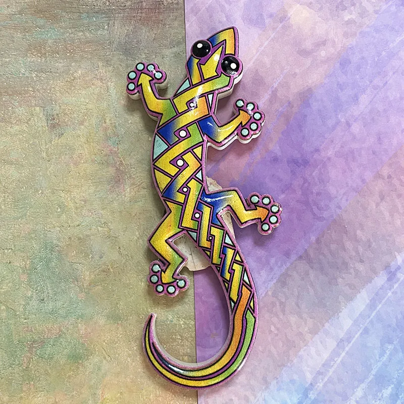 Recuerdos de Barcelona, lagarto pintado en español, imanes de nevera 3D estéreo, colección de artes y manualidades, artículos de decoración del hogar