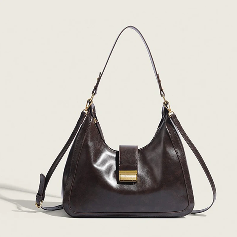 

Small Niche High-end Texture Diagonal Cross Women Bag Large Capacity Fashionable Versatile Commuting Underarm Shoulder Bag