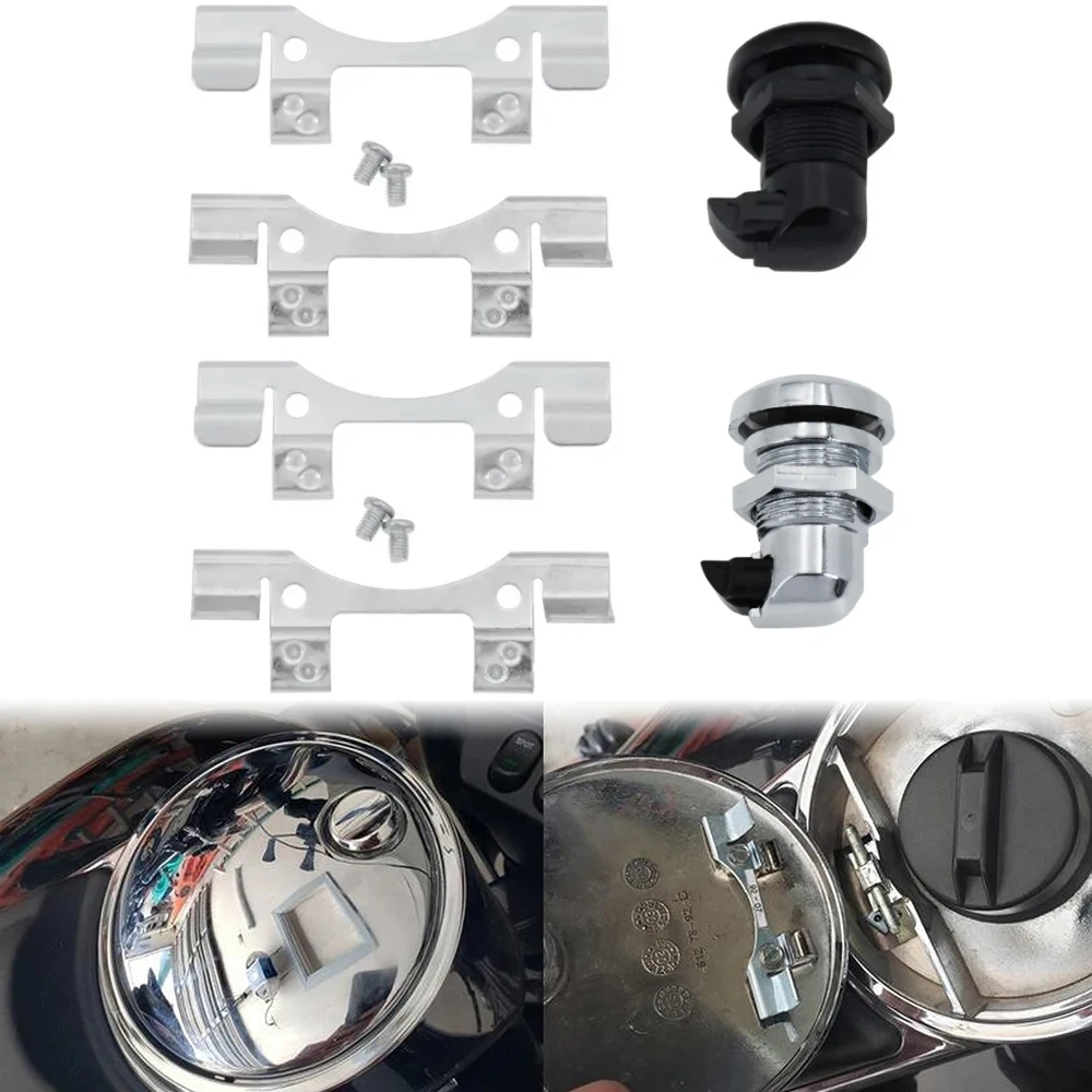 Fuel Door Latch Push Button For Harley Touring Motorcycle Gas Oil Cap Tank Electra Glide Road Glide FLTR FLHX FLHTK 1992-2016