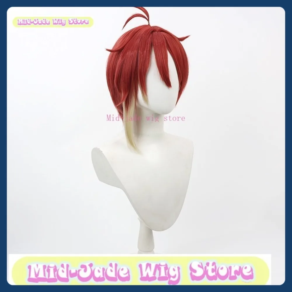 شيطان والقط الأسود Fiennes كوس شعر مستعار نمط فروة الرأس تدريجيا أنيمي لعبة لعب الأدوار الشعر الاصطناعية هالوين ملابس تنكرية للحفلات الدعائم