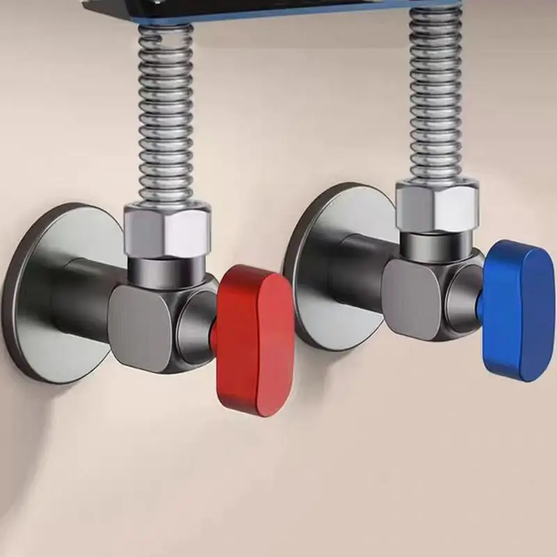 Brass Ball Valve For Water Hose Large Flow Triangle Valve 4-point Interface Angle Valve Pipe Hose Connector Water Shut Off Valve