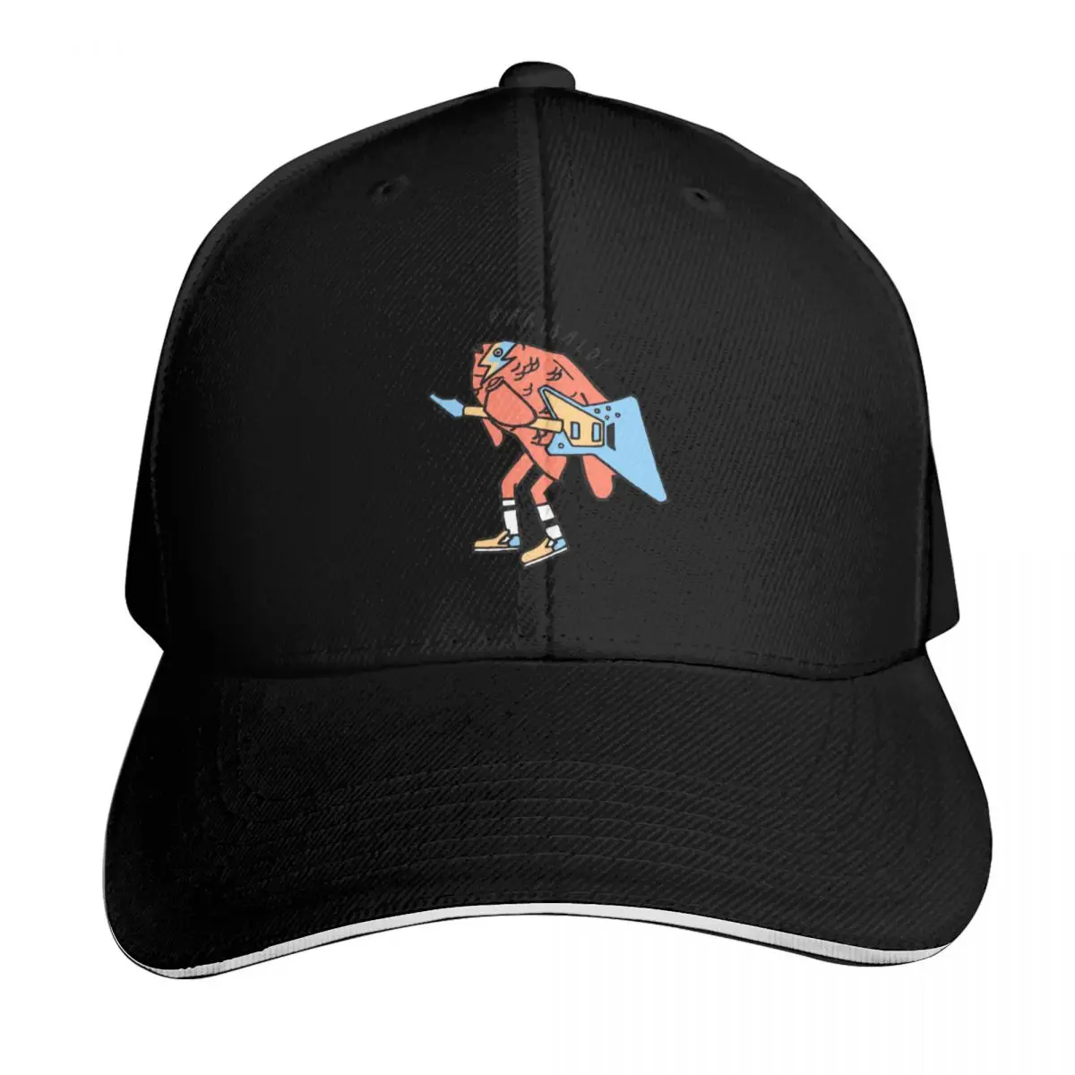 Bowie Baldi in Blue & Yellow Baseball Cap Six Panel Structured Crown Sun Protection UPF 50+ Breathable Mesh Back