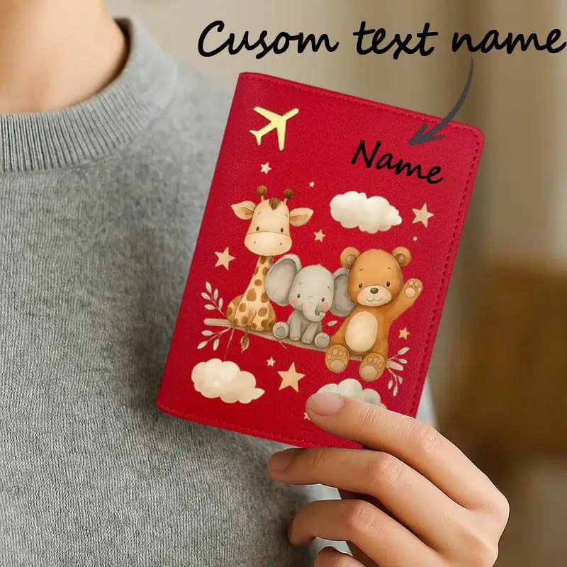 1pc Fashionable Personalized Customizable Passport Holder, Travel Document Organizer, Suitable for Easter,Mother'S Day,Christmas
