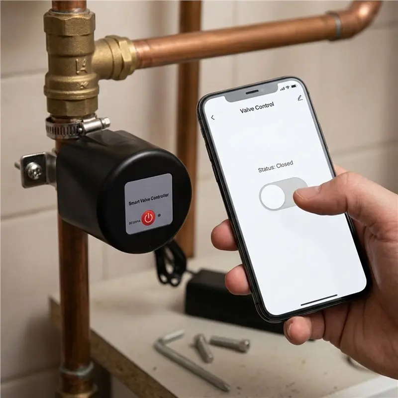 [NEWA76K!】 Smart Valve Water Shut Off Timer Irrigation Controller For Alexa Google Assistant Tuya
