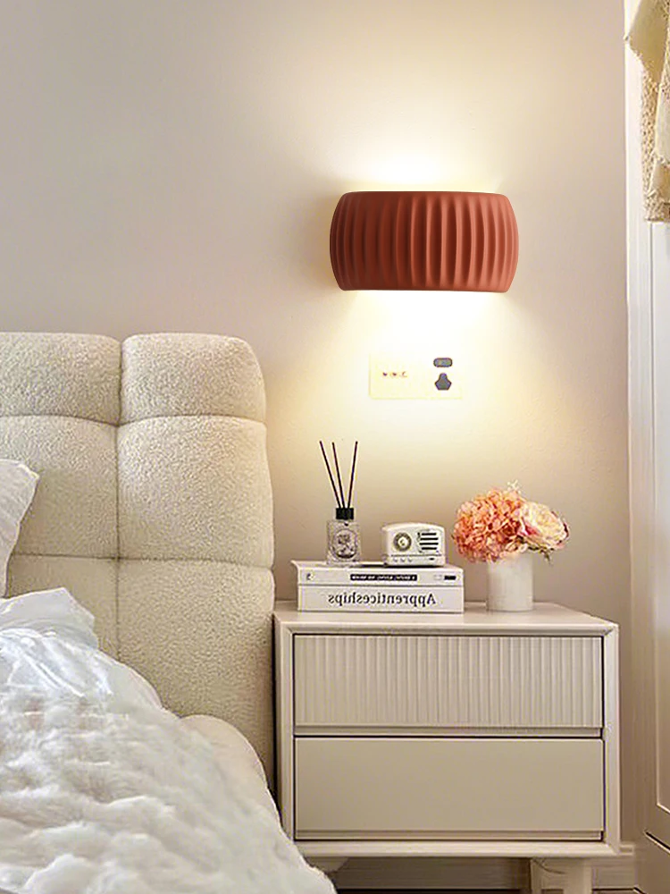 Grand View Garden Bedroom Bedlight French Cream Style Minimalist Corridor Light Roman Living Room Bedroom Wall Light