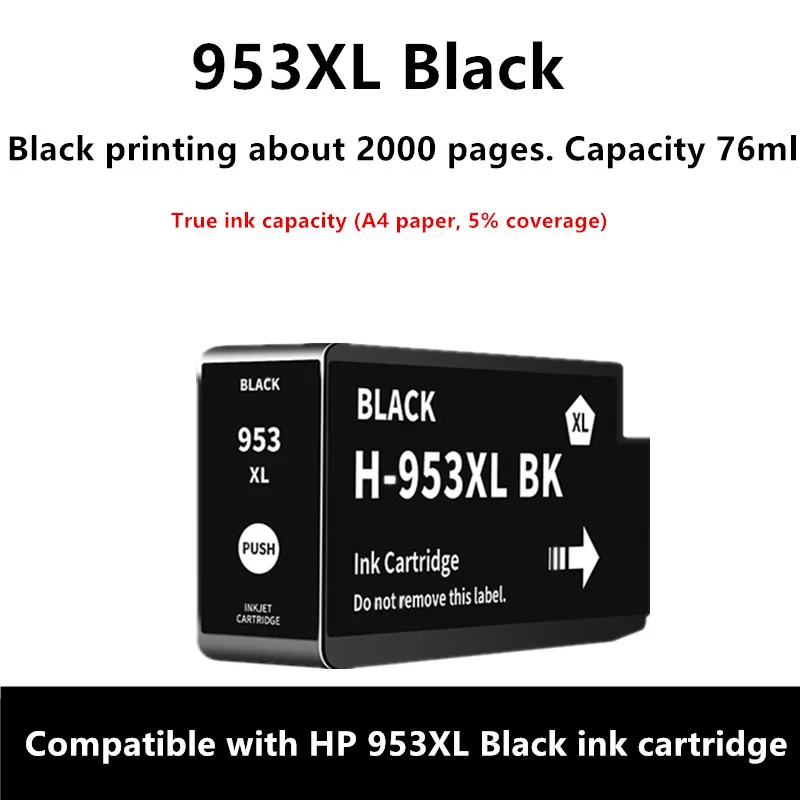 953XL Ink Cartridges Replacement for HP953 953 XL Compatible with HP Officejet Pro 7720 7730 7740 8710 8715 8718 8720 Printer