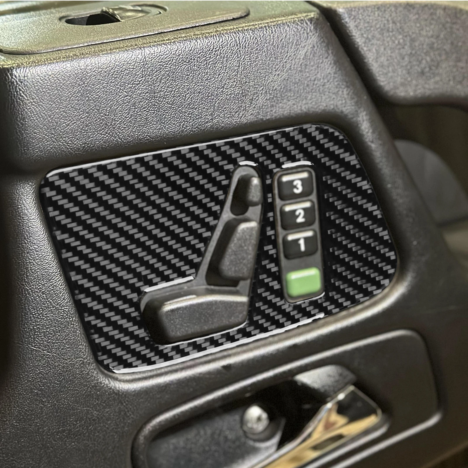 

For Benz G-Class G500 G55 W463 2004-2012 Carbon Fiber Door Seat Memory Adjustment Panel Decorative Cover Car Accessories Sticker