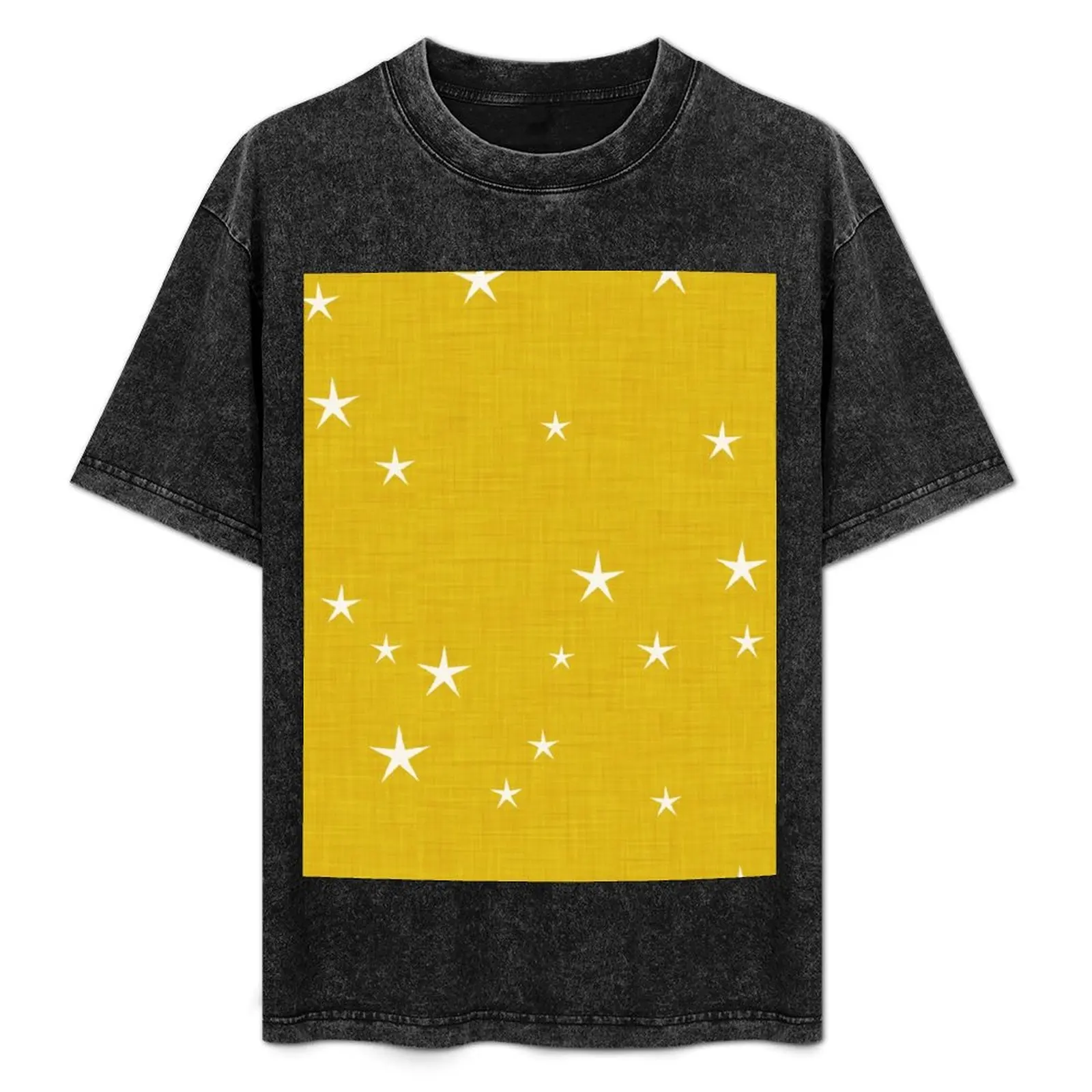 Yellow star with fabric texture - narwhal collection T-Shirt Man t-shirt Short sleeve tee anime clothes men t shirts