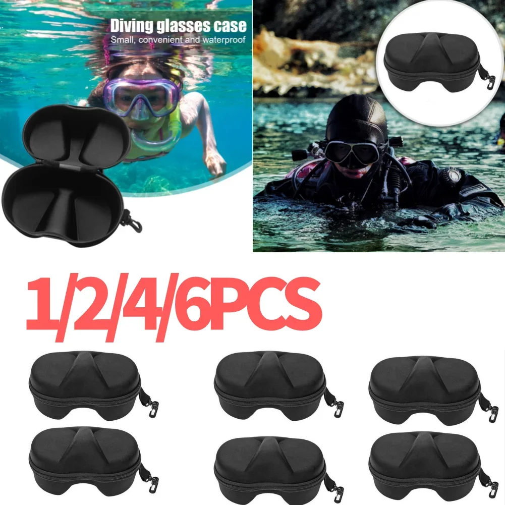 1/2/4/6PCS EVA Protective Container Case Portable Underwater Protective Storage Box Scuba Mask Case for Diving Masks Glasses