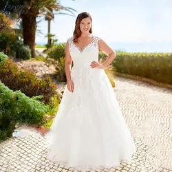 LAYOUT NICEB Classic Plus Size maniche ad aletta abiti da sposa affascinante o-collo Backless abiti da sposa Robe De Mariée Custom Made 2024LAYOUT NICEB Classic Plus Size maniche ad aletta abiti da sposa affascinante o