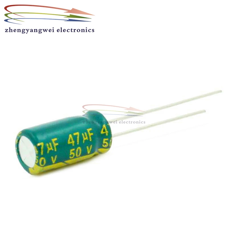 50pcs 6x12 10v470uf 10v680uf 16v220uf 25v220uf 35v100uf 50v47uf High frequency low resistance Electrolytic Capacitor