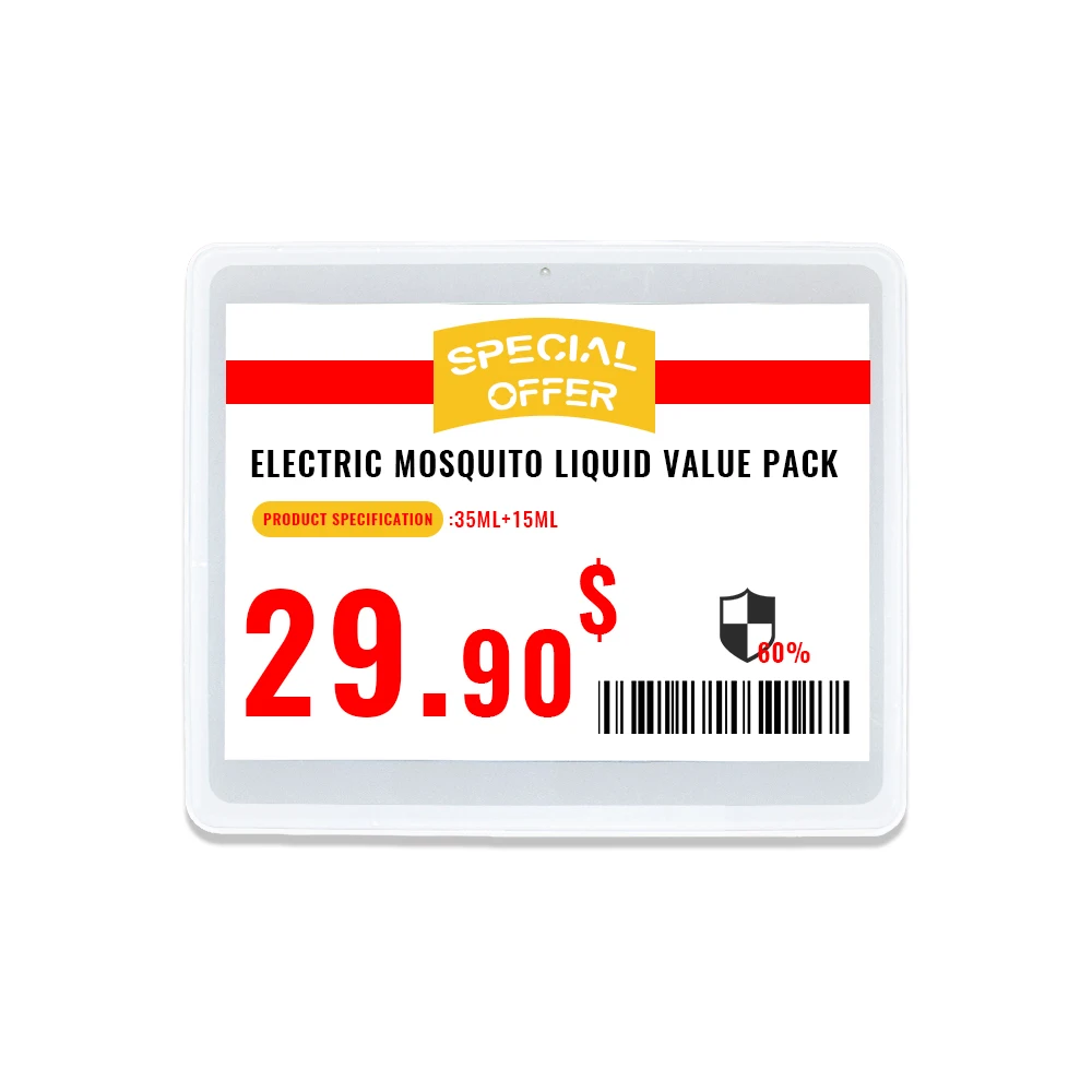 High Resolution Esl Electronic Price Tag 1.54 /2.13 /2.9 /3.5 /5.8 /7.5 /10.1 /12.5 Inch Electronic Shelf Label for Supermarket