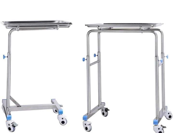 Thickened 304 stainless steel hospital pallet cart medical pallet rack cart