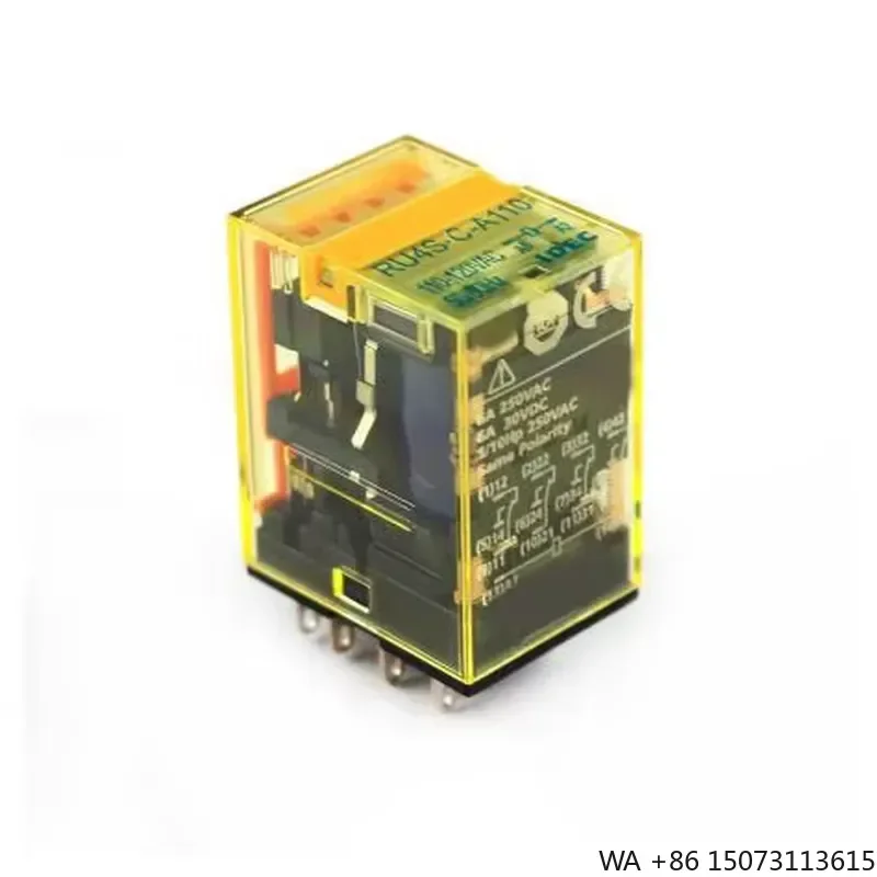 for RU4S-C-A110 Spring Electrical Intermediate Relay 14 Pin General Purpose Relay 110V Signal Amplification Module