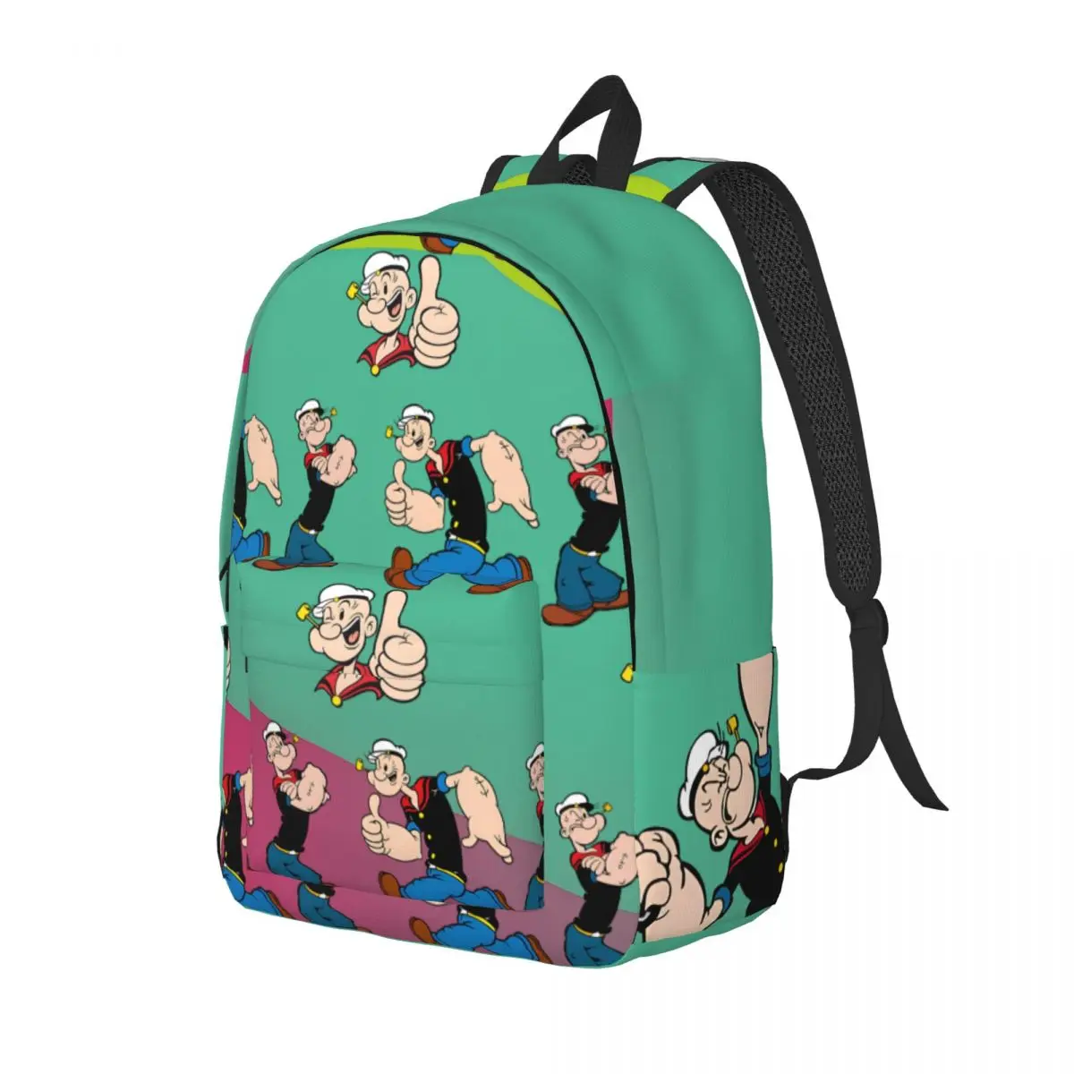 College Bag Very Strong Zipper Closure P-Popeyes Grils Birthday Daily Storage Bag High School