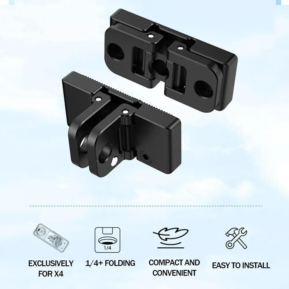 Quick Release Mount Plate Base, adaptador de substituição para Insta360, Action Camera Acessórios, X2, X3, X4, A3H7, Novo