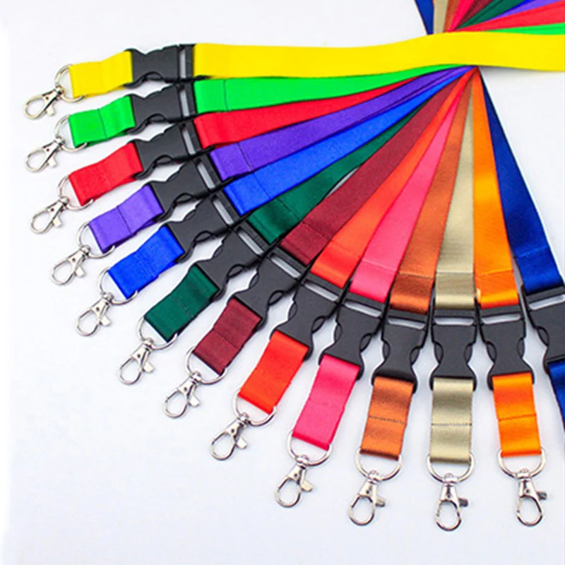 50 PCS Customized Logo Lanyard Full Color Printing Company Logo 2cm Wide Personalized Neck Strap For Key Chain Staff ID Card