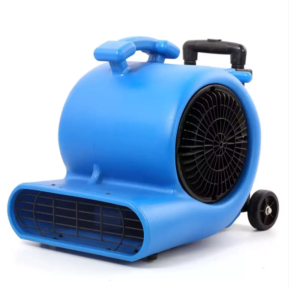 1HP 4000CFM Carpet Dryer Floor Blower Fans Air Movers With Handle and Wheel Kit
