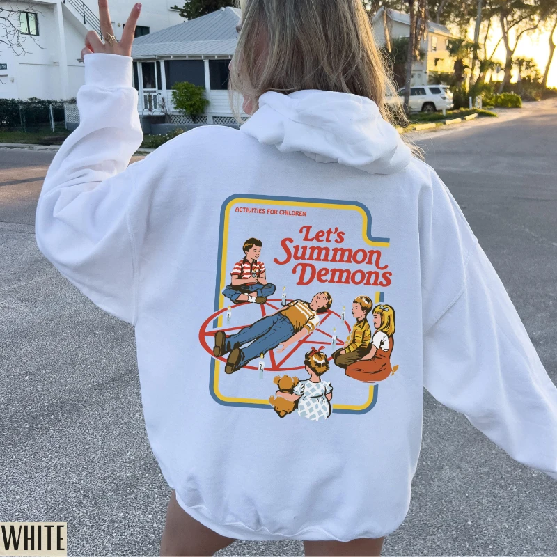 

Осень/зима Ретро Хэллоуин, толстовки из фильмов ужасов 90-х годов, забавные рубашки на Хэллоуин, примовляющие демоны, толстовки Y2K