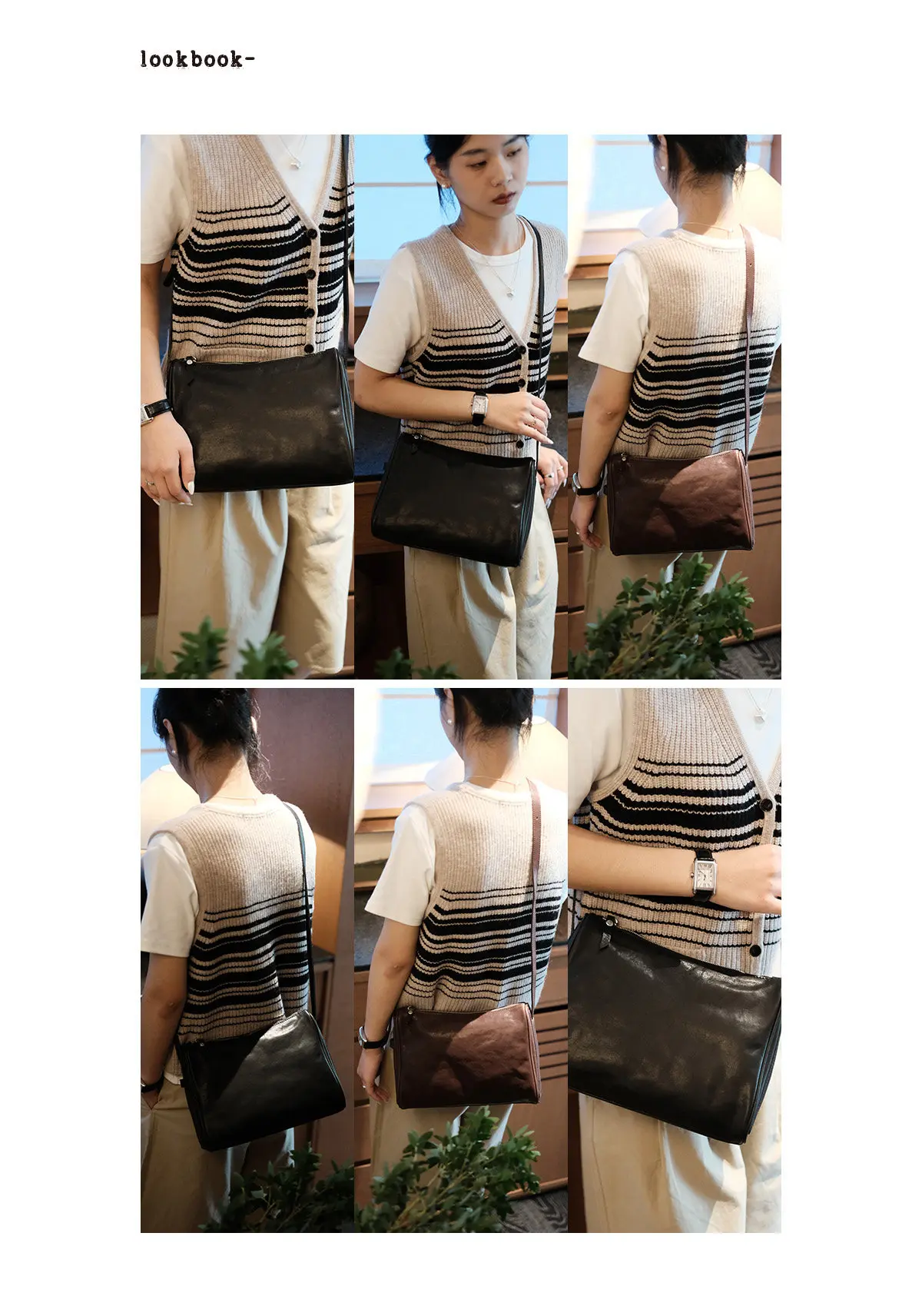 Outdoor-Tagesgepäcktasche aus Rindsleder, Damen-Umhängetasche, lässige Vintage-Designer-Handtasche aus echtem Leder, handgefertigt. – Detail 2