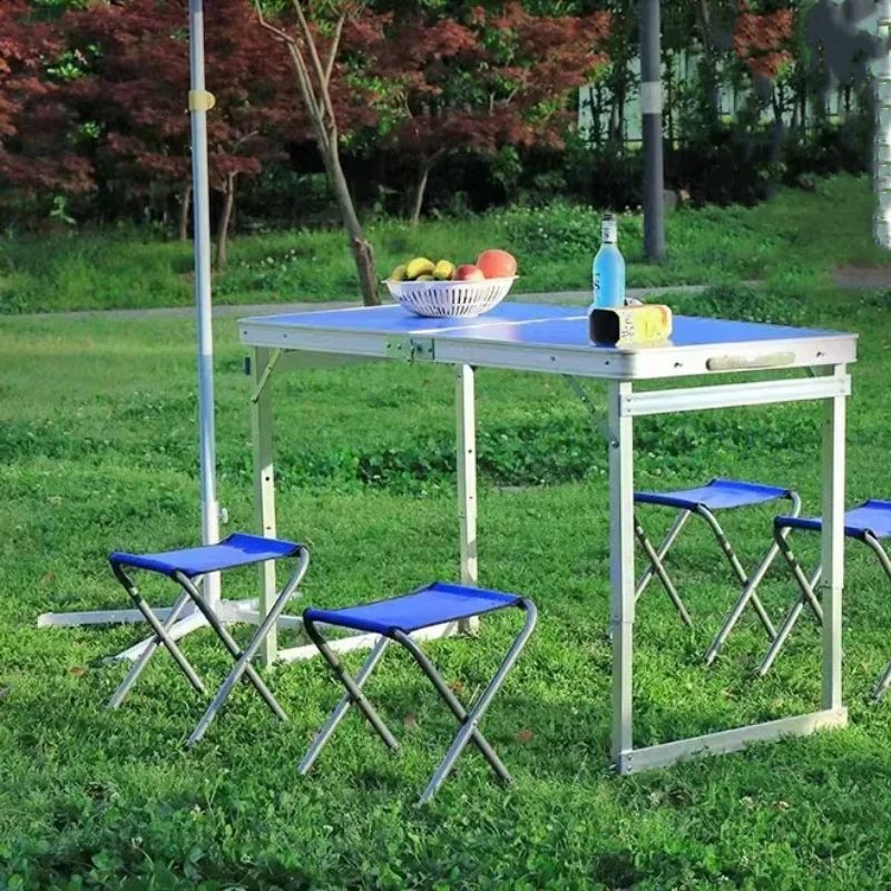 Outdoor Foldable Table, Simple Foldable Square Table, Circular Tube, Aluminum Alloy, Portable Foldable Table, Practical Picnic