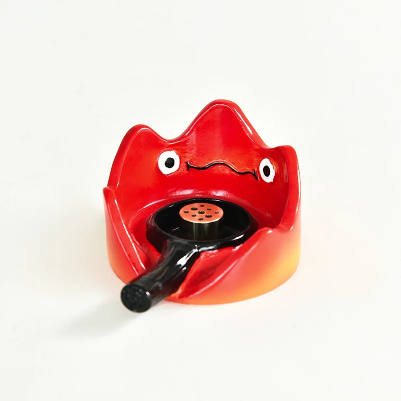 Anime Peripheral Howl's Mobile Castle Cartoon Cute Calcifer Incense Holder Desktop Decoration