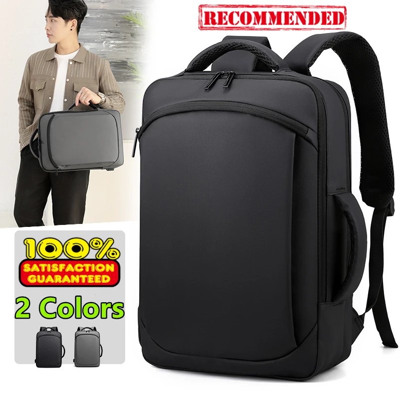 New 2 Colors Backpack For Men Multifunctional Business Notebook Backpack USB Charging Waterproof Film Men\'s Backbag Casual Bags