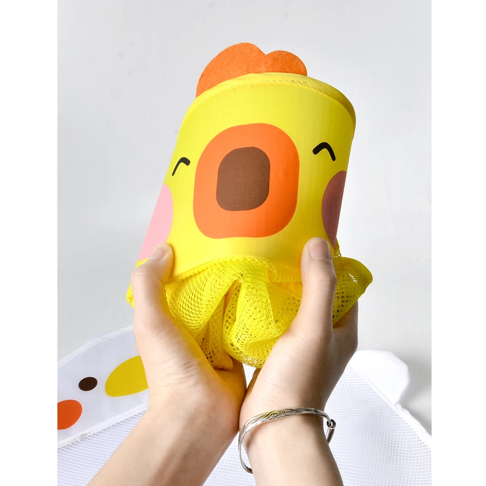 Baby Bath Toys Cute Duck Mesh Net Toy Storage Bag Strong With Suction Cups Bath Game Bag Bathroom Organizer Water Toys for Kid