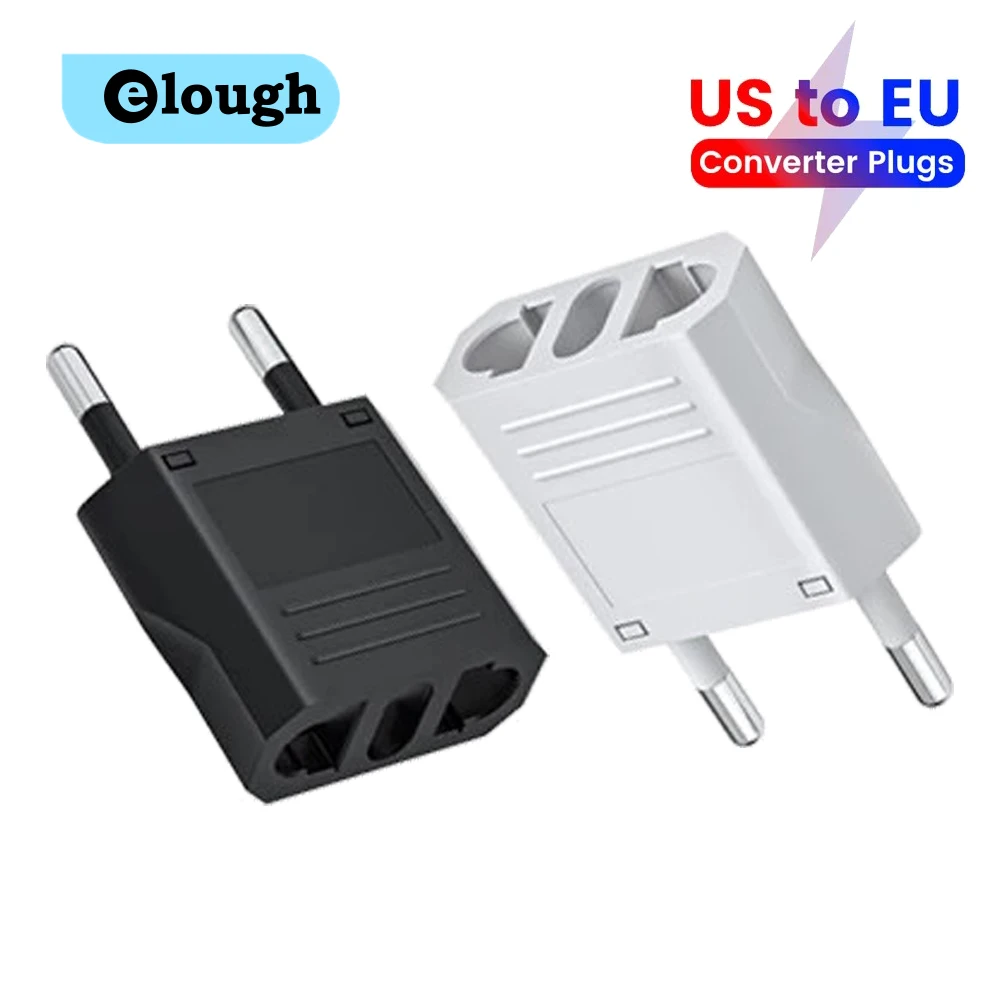 US To EU Electrical Plug Adapter American To Euro European Travel Power Adapter US To EU Plug Converter Charger Socket AC Outlet