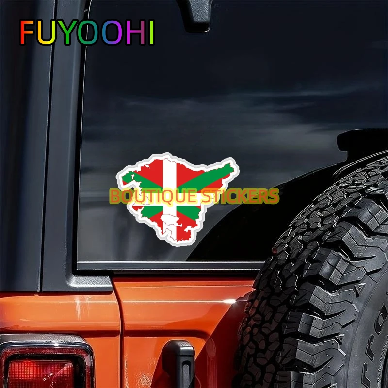 FUYOOHI Beautiful Creative Car Sticker Pais Vasco Pays Basque Flag Accessories Waterproof Cover Sunscreen Vinyl Decal