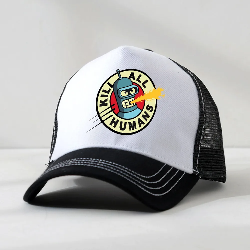 Mens Save the Planet, Kill All Humans Graphic Retro Funny baseball cap Casual net breathable hat for Men and Women