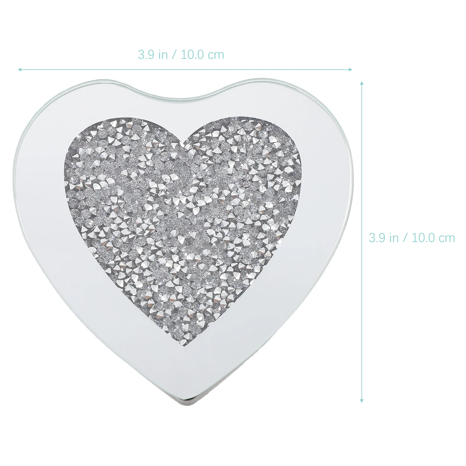 

6Pcs Heart Glass Coaster Set Thickened Cup Mat Creative Decorative Cup Pads for Dining Table Coffee Tea Glass Coaster