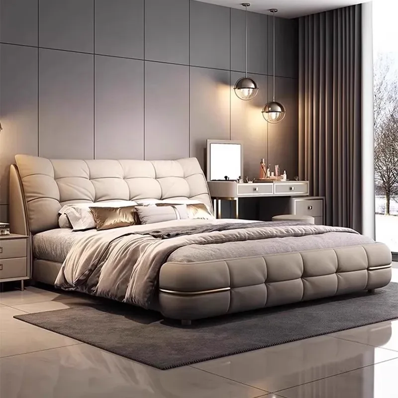 

Minimalist Japanese Double Bed Luxury Storage Murphy Tanning Two-person Bed Modern Tanning Camas Matrimoniales Bedroom Furniture