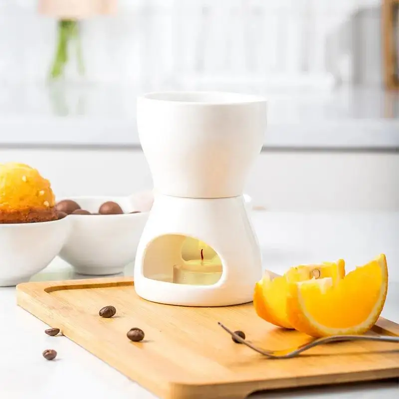 Mini Fondue de Chocolate de cerámica creativo, crisol de porcelana Premium para queso y Chocolate, herramienta para el hogar, accesorios de cocina