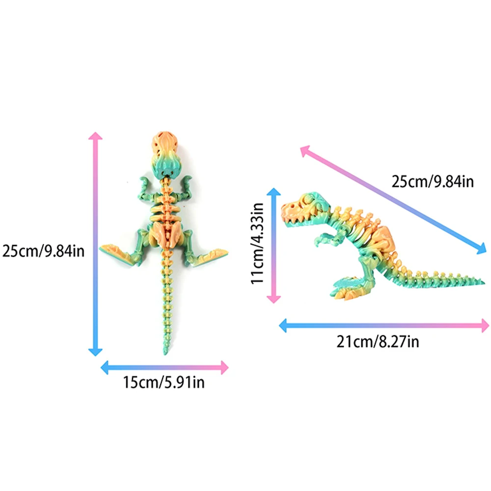 3D Printed Figures Toys Tyrannosaurus Rex Model Ornament Kids Toys Realistic Animals Decorative Desktop Creative Novelty Toy