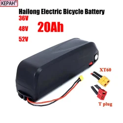 36V 48V 52V Hailong original lithium battery pack, for 250W 350W 500W 750W，with 30A BMS,charger，USB，18650 20AH Power cell