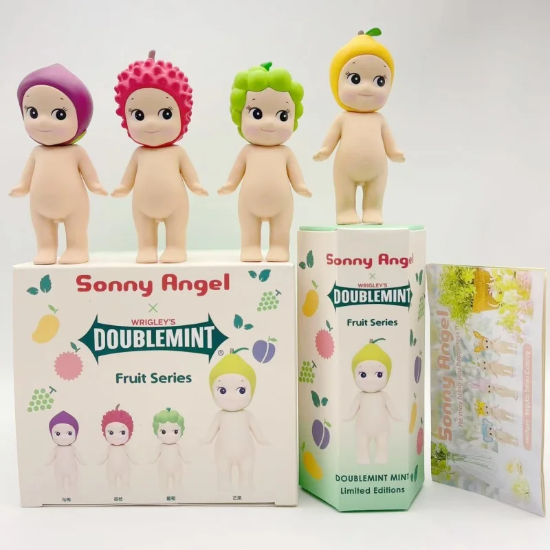 

Hot Sonny Angel Doublemint Fruit Series Cherry Blossom Limited Editions Blind Box Ornaments Mysteries Surprise Toy Gift