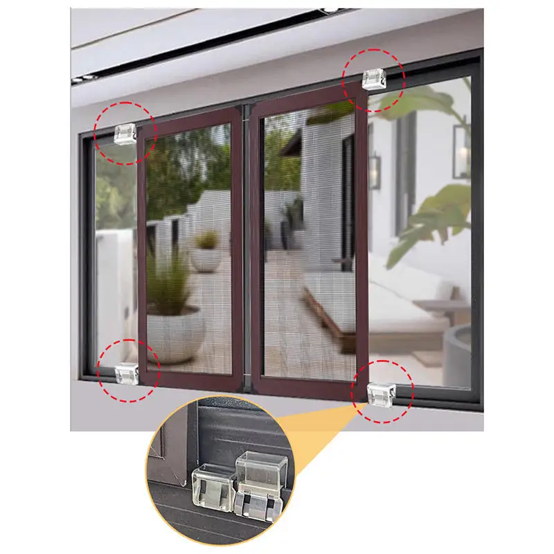 6PCS Multifunctional Safety Lock Child Limit Lock Window Limit Lock No Punching And Anti Pinch Hands Multifunctional Small Clip