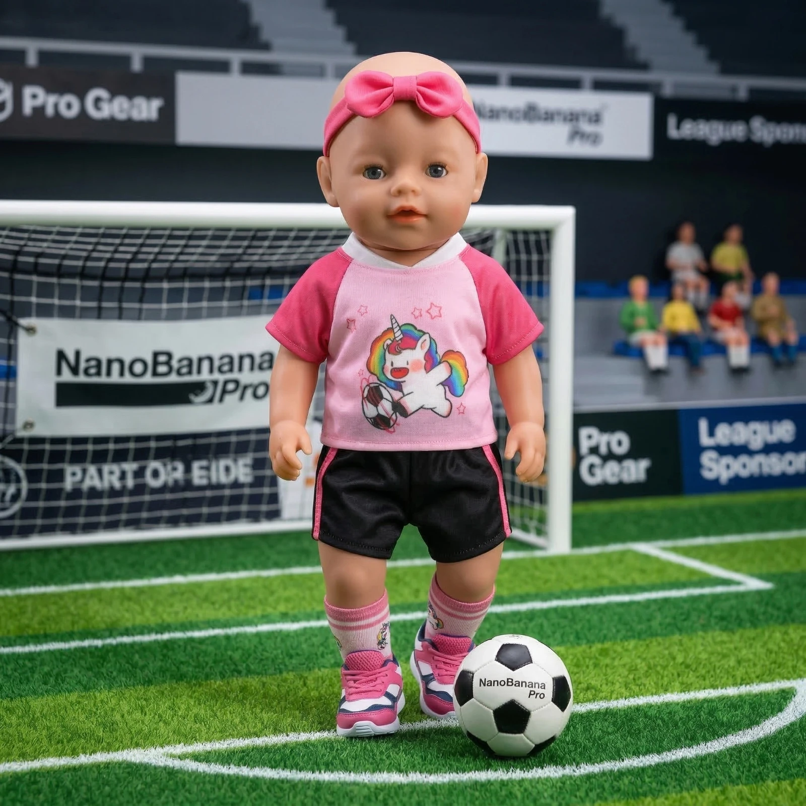 Football Soccer Uniform Sneakers For 43cm Baby Doll Clothes Accessories And 18 Inch American Doll Girl's Toys Our Generation