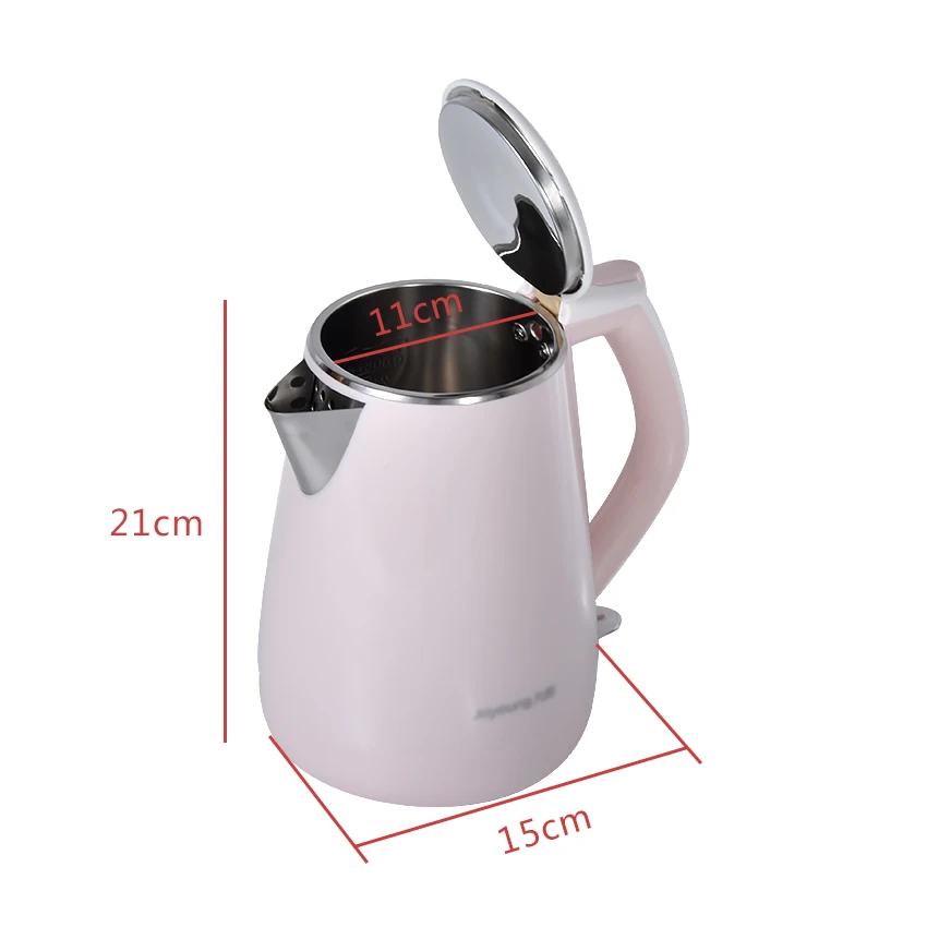 1.5L capacity Electric Kettles Food grade Stainless Steel Heat Preservation And-Anti burning Electric Kettle Pink K15-F623 220V