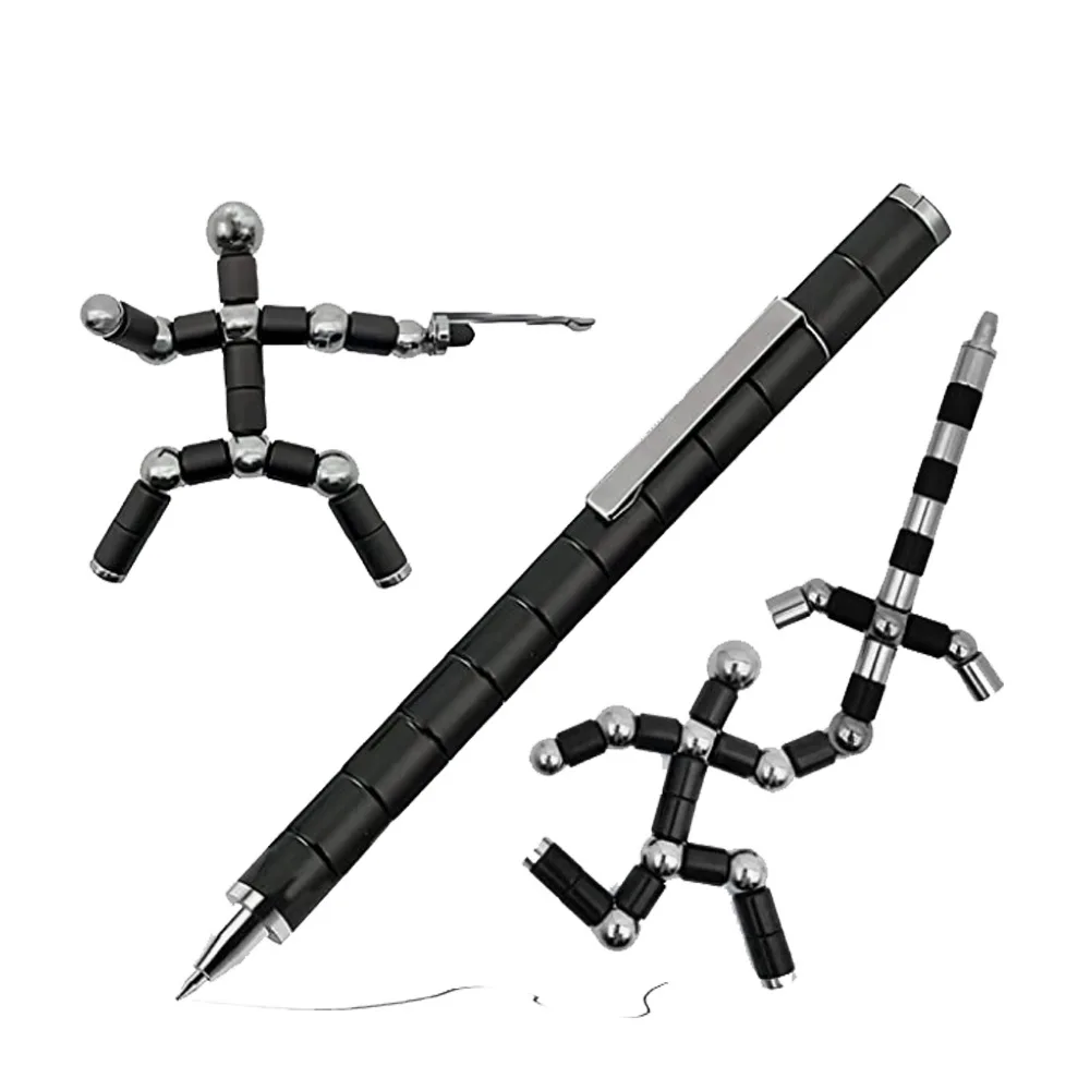 55Pcs/Set Magnetic Fidget Pen Toy Sculpture Building Blocks Pen Creative DIY Desktop Decoration Decompression Magnetic Touch Pen