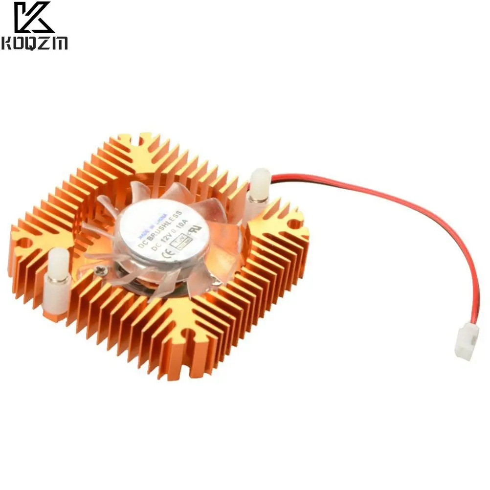 2 PIN Aluminum Snowhite Cooling Fan Heatsink Cooler Fit For PC Computer CPU VGA Video Card VC899 P18 0.25